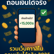 รวมเว็บคาสิโนออนไลน์ ถอนเงินได้จริง 2025 เล่นแล้วถอนได้ทันที ปลอดภัย โอนไว พร้อมแนะนำ HUC99, 1xBet, Dafabet สำหรับมือใหม่และสายเดิมพัน