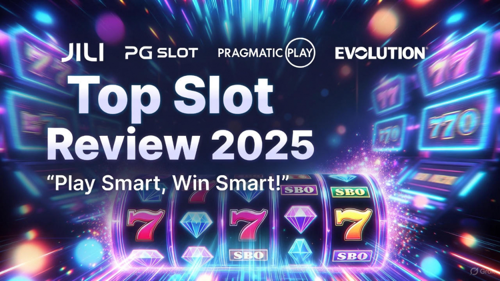 ภาพโปรโมทรีวิวเกมสล็อตออนไลน์ปี 2025 รวมค่ายดังเล่นง่ายบนมือถือ พร้อมเทรนด์เกมมาแรงสำหรับผู้เล่นไทย