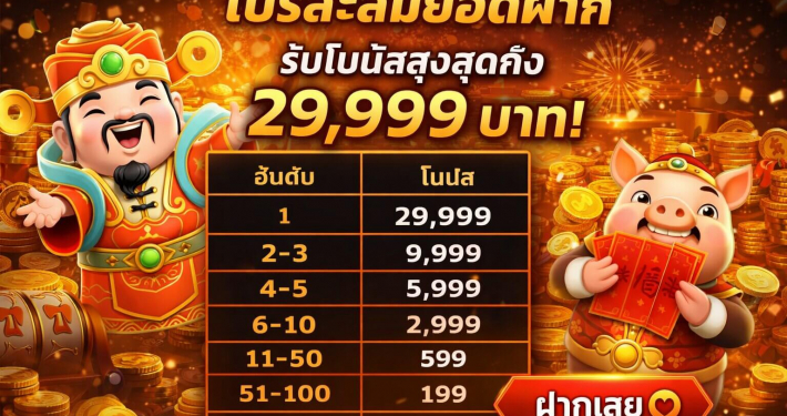 โปรโมชั่นสล็อต โปรฝากสะสม รับโบนัสสูงสุด 29999 บาท